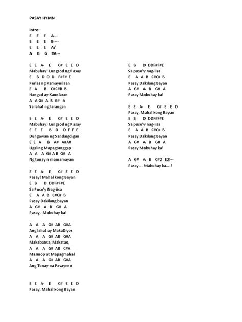 PASAY HYMN .